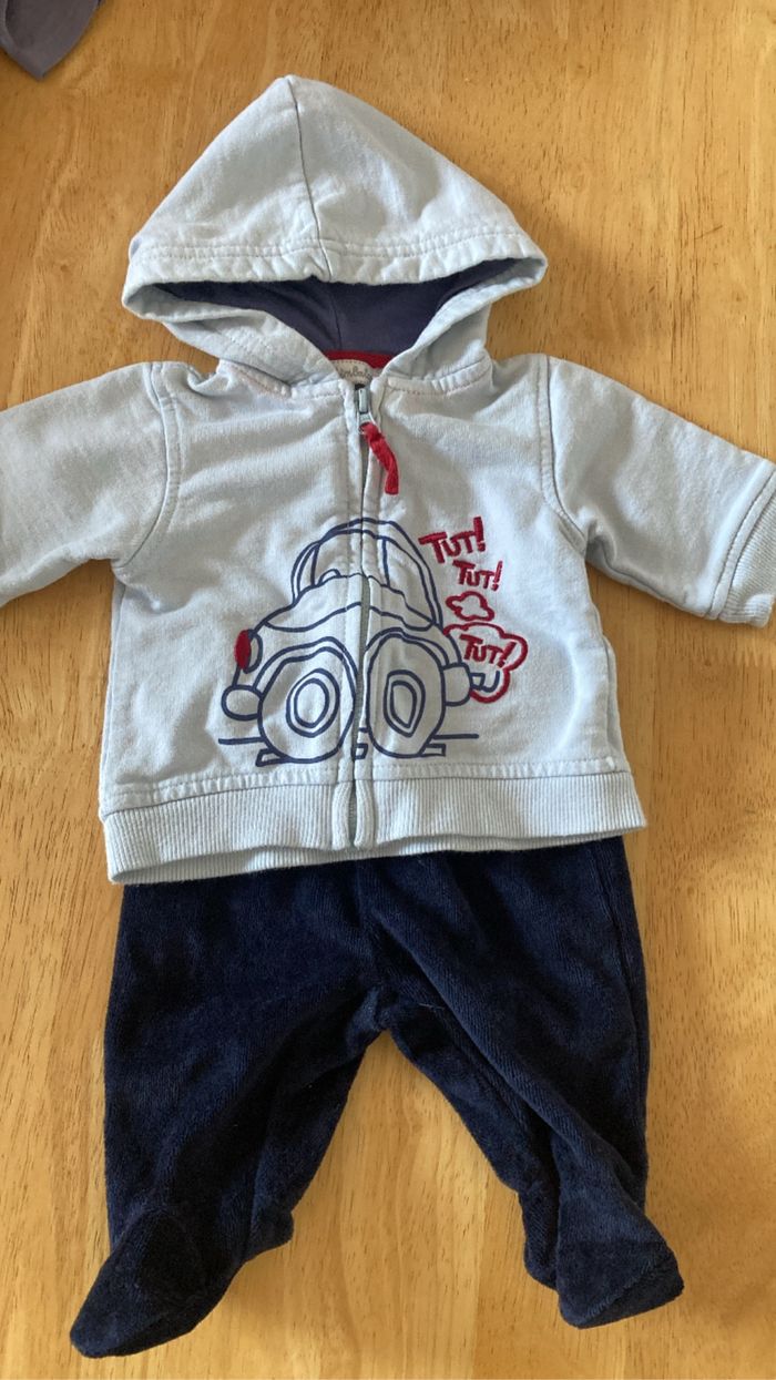 Pantalon et veste à capuche bébé garçon