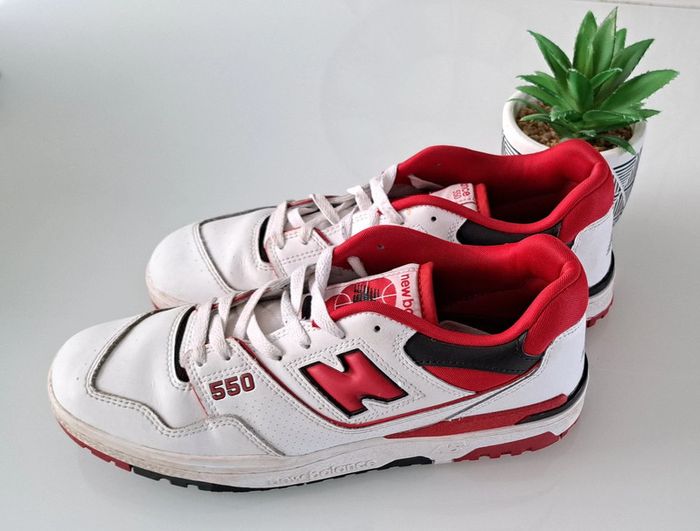 New Balance 550 blanche et rouge - photo numéro 2