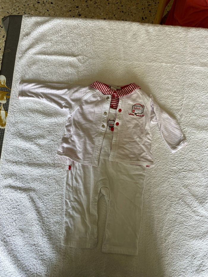 T3mois ensemble salopette tee shirt gilet