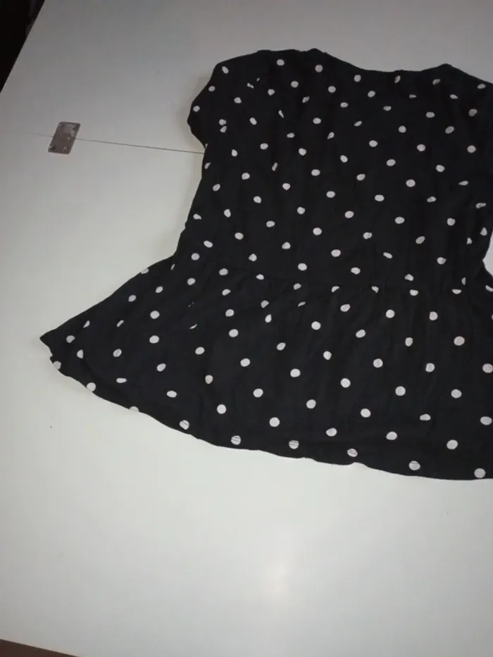 Tunique elos 156 162 à petit pois noir et blanc - photo numéro 9