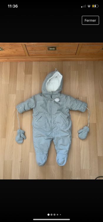 Manteau Combinaison Bébé Obaibi taille 12mois - baby puffer coat size 12monts