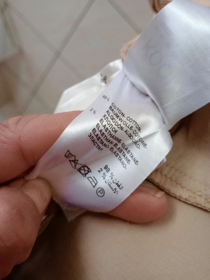 Pantalon femme 34 beige c78 - photo numéro 8