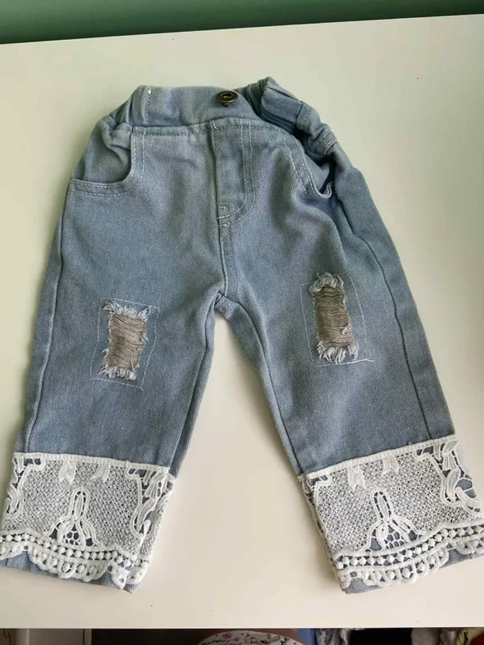 Lot de 10 bas : 9 leggings et 1 pantalon, fille 6-9 mois - photo numéro 4