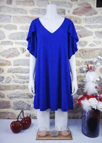 Robe de soirée scintillante étoile des nuits bleu pailleté argenté Femme taille 52 marque Asos 🪷 