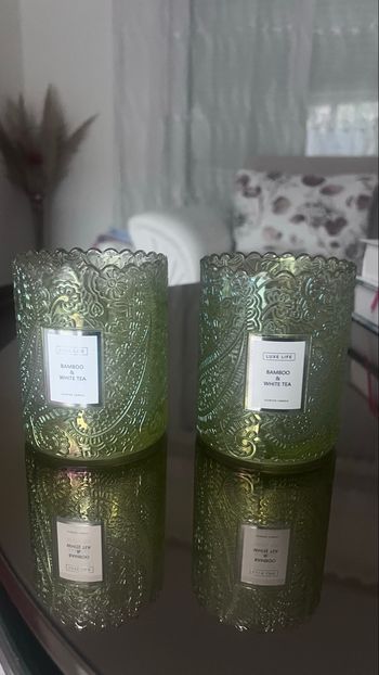 Pots en verre nacrés 