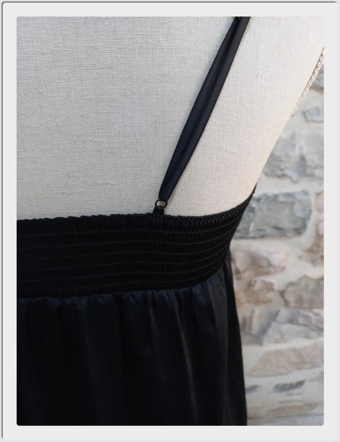 Top à bretelles noir Camaïeu avec nœud et volant - S/M) - photo numéro 5