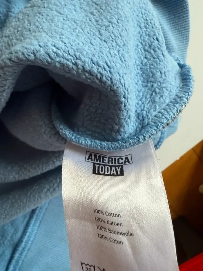Sweat bleu taille XS america today en bon état - photo numéro 9
