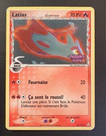 Carte Pokémon Latias 21/110 reverse bloc ex fantômes holons neuf fr