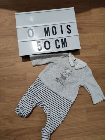 Pyjama velours naissance