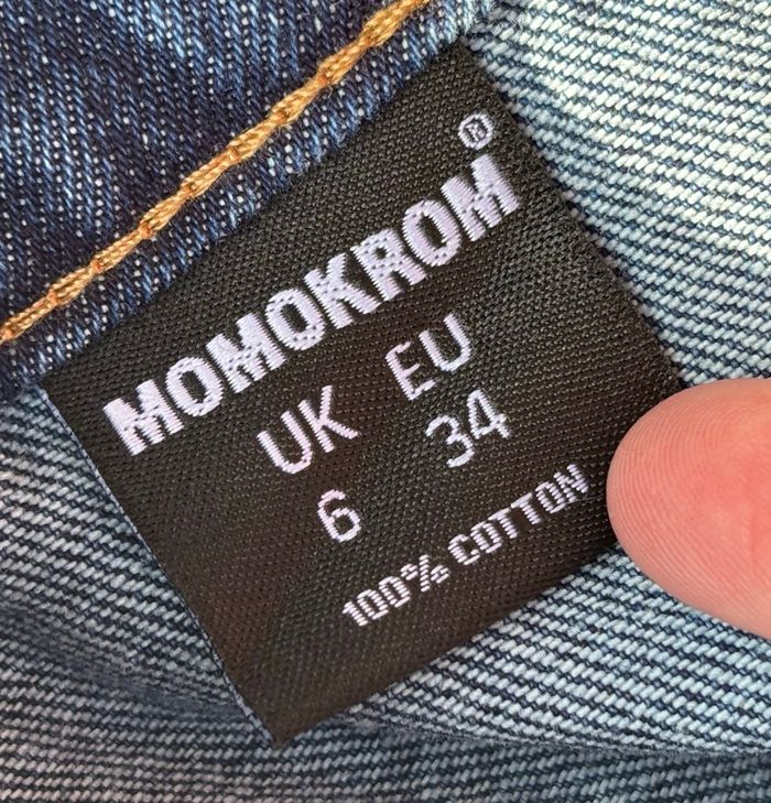 👗 Jupe courte en jean – Taille 34 – Momokrom - photo numéro 6