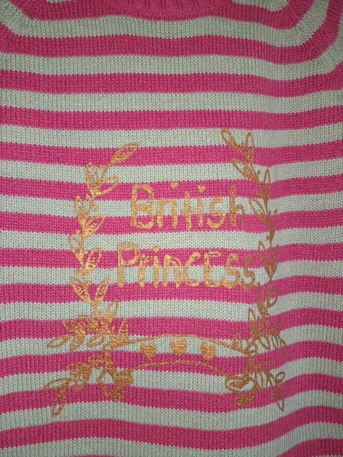 Robe fille comme neuve hiver tbe La redoute 12 ans fishia et gris - photo numéro 2