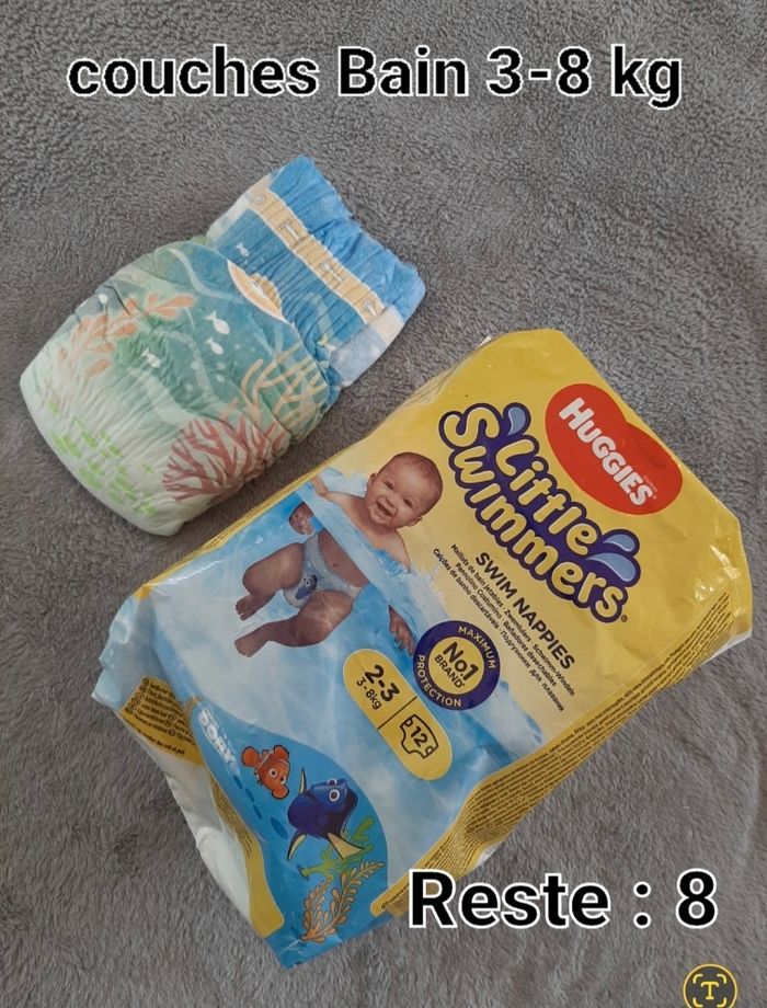 2 paquets couches de bain 3-8 kg - photo numéro 3