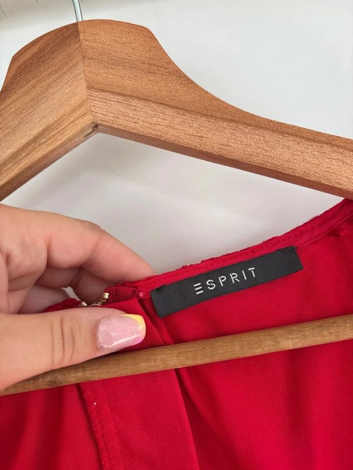 Robe rouge dentelle esprit taille 38 / M - photo numéro 3