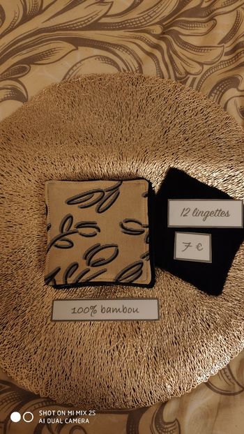 12 lingettes lavables neuf