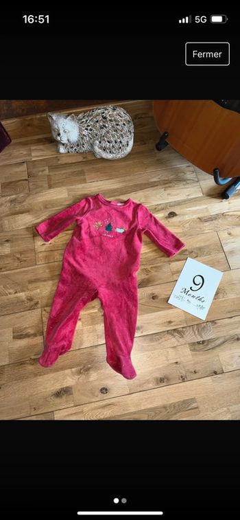 Pyjama de Noël très bon état TAO 9 mois/71cm