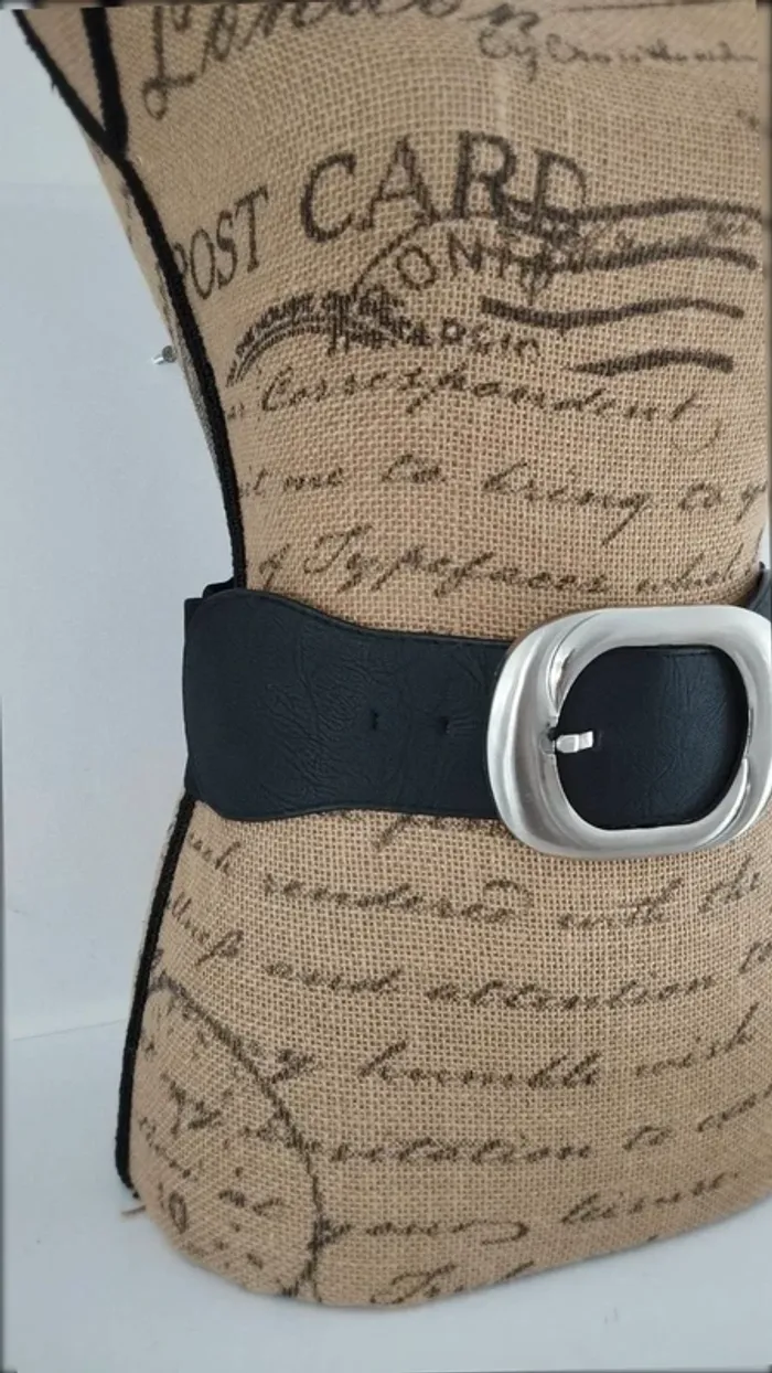 Ceinture noire élastique 75/80 cm femme - photo numéro 6