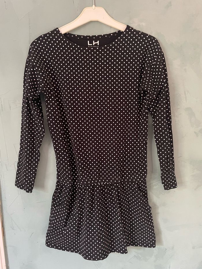 Robe noire à pois blanc taille 10 ans