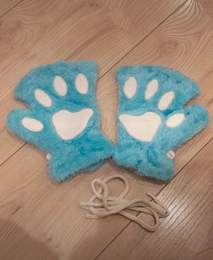 Gants mitaines pattes de chat chien ours - photo numéro 3