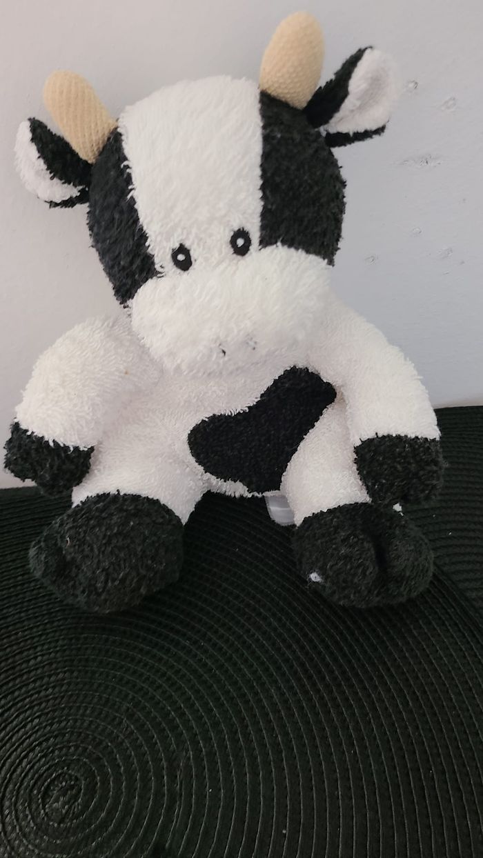 doudou vache noir et blanc lazy daisy - photo numéro 5