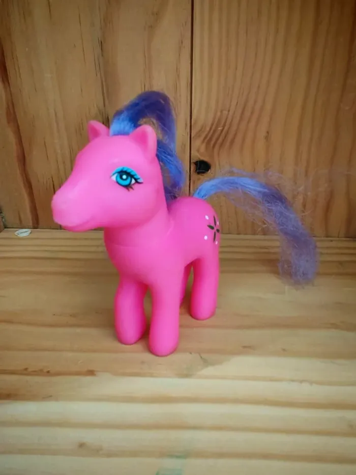 Petit poney rose crinière violette - photo numéro 2