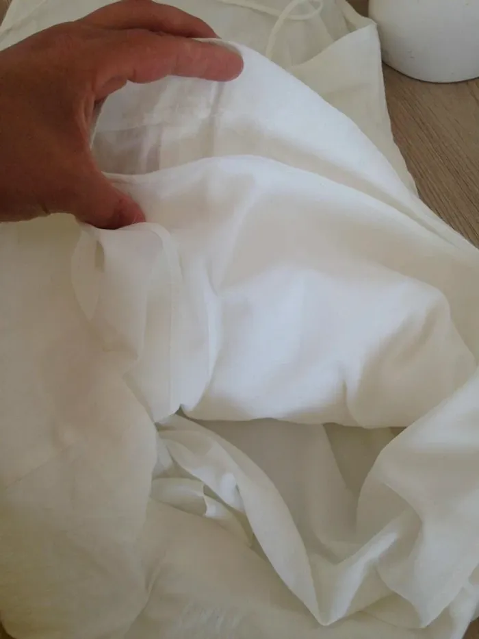 Robe sans manches dos nu drapée en lin M 38 Zara - photo numéro 11