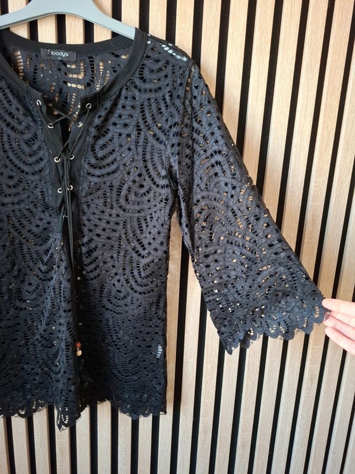 Haut blouse noire chic Moody's T 38 - photo numéro 4