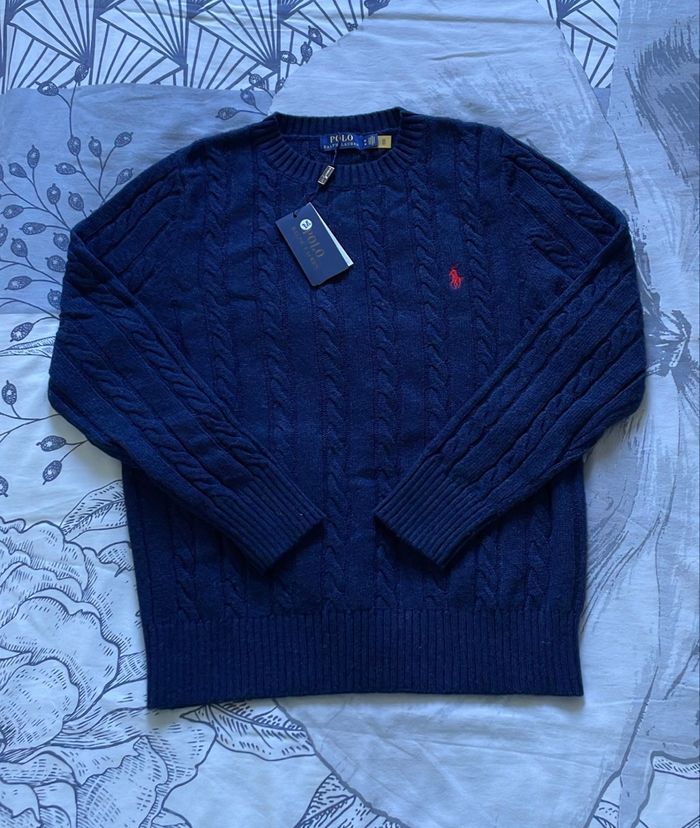 Pull Torsadé Ralph Lauren - Taille S - photo numéro 3