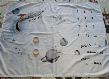 Tapis étapes bébé photo fusée