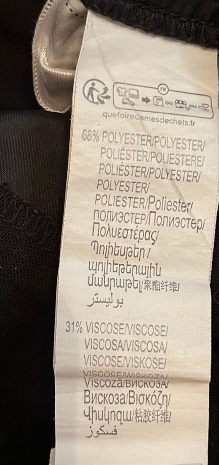 Pantalon noire droit fluide tailleur - Taille 34 XS - photo numéro 8