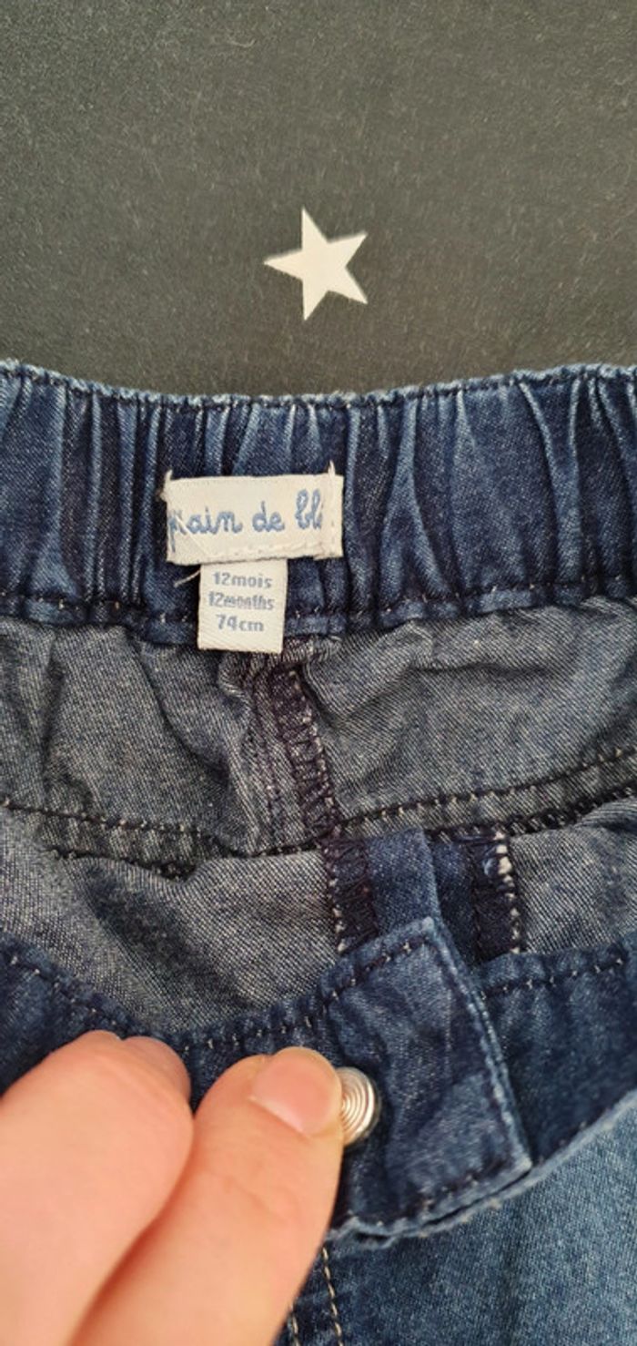 Short en jean Z Grain de blé taille 12 mois en très bon état - photo numéro 2