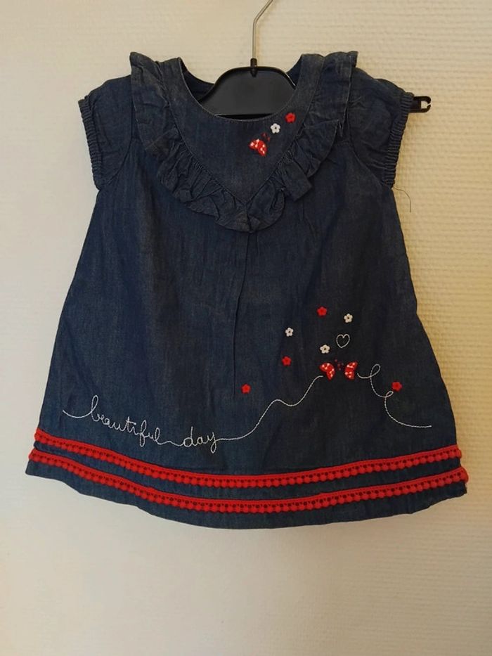 Robe en jeans léger fille 6mois - photo numéro 8