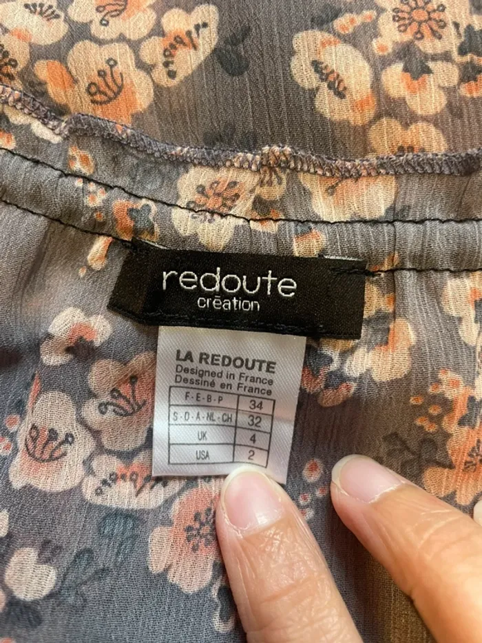 Blouse fleurie La Redoute - Manche 3/4 - Taille 34 - photo numéro 6