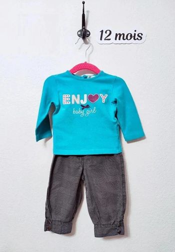 Ensemble bébé fille taille 12 mois