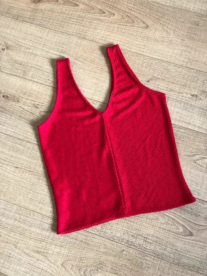 Haut rouge sans manches Mango taille M jamais porté - photo numéro 11