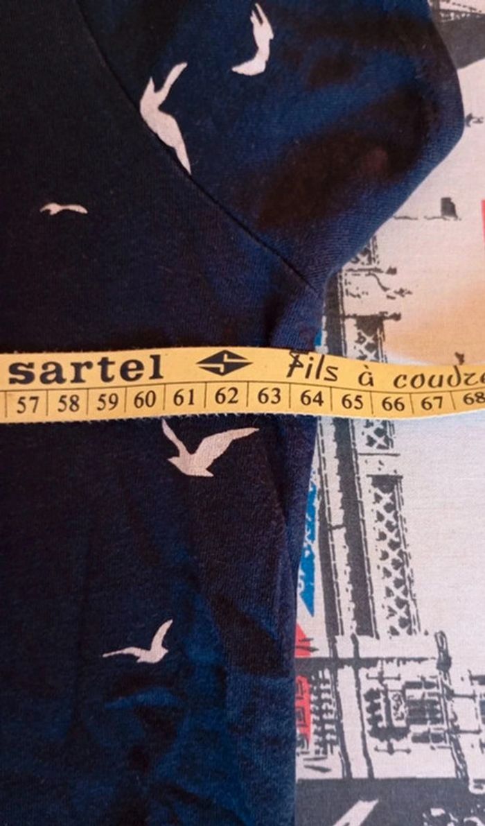 Tee-shirt bleu marine 100% coton - photo numéro 8