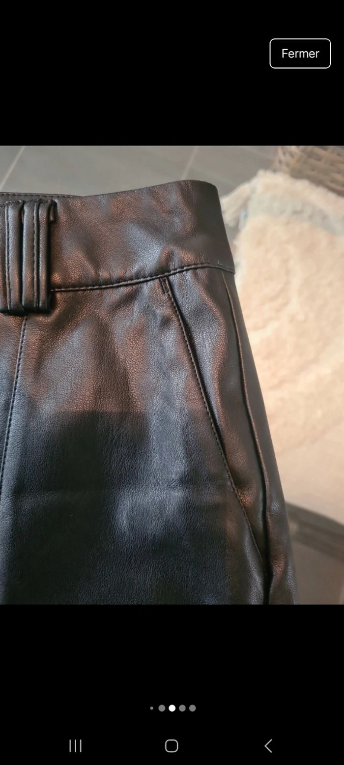 Short en cuir souple noir - photo numéro 6