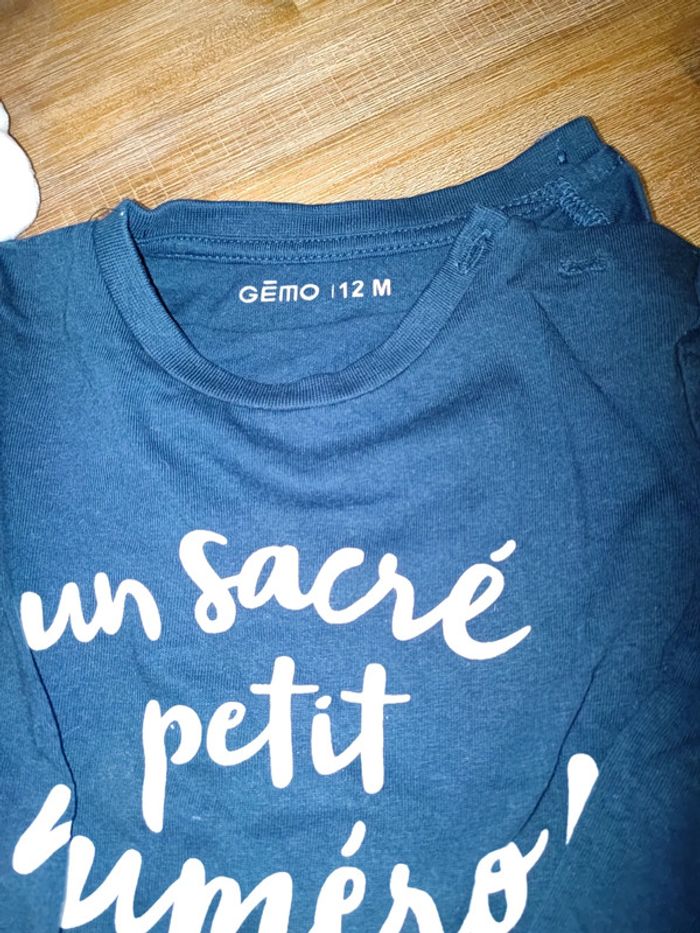 Tee-shirt marine manches longues - photo numéro 3