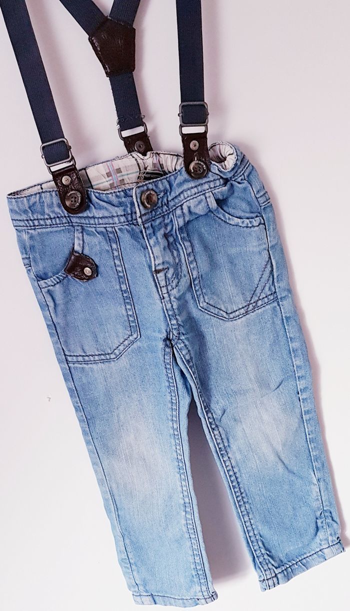 💙 Jean slim à bretelle amovible - Tape à l'œil - 18 mois 💙 - photo numéro 3