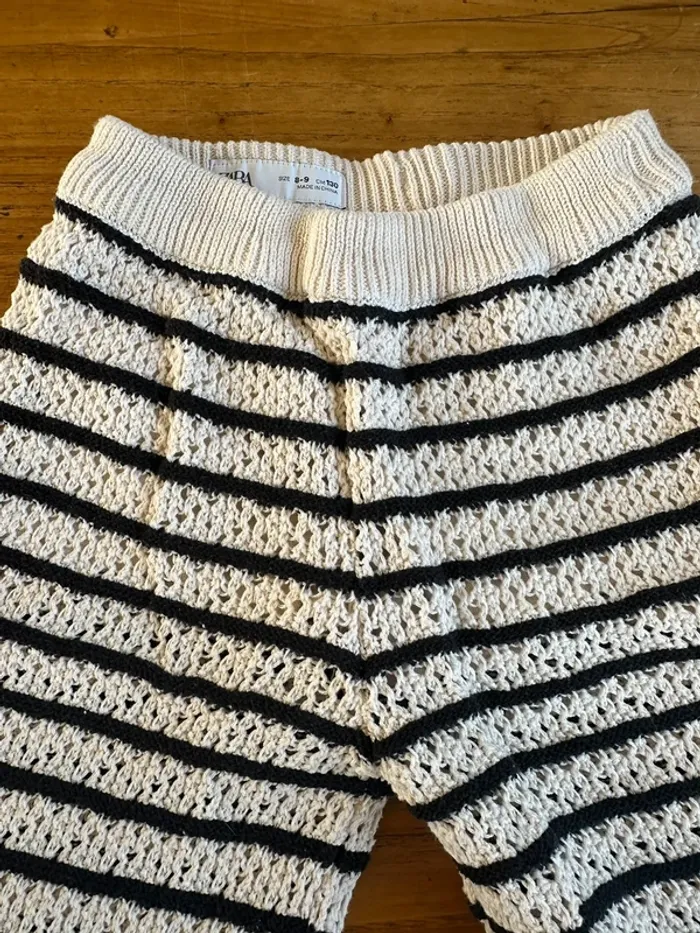 Pantalon crème et noir à rayures - photo numéro 3