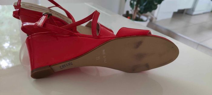 Chaussures vernis orange / corail made in ITALY - photo numéro 4