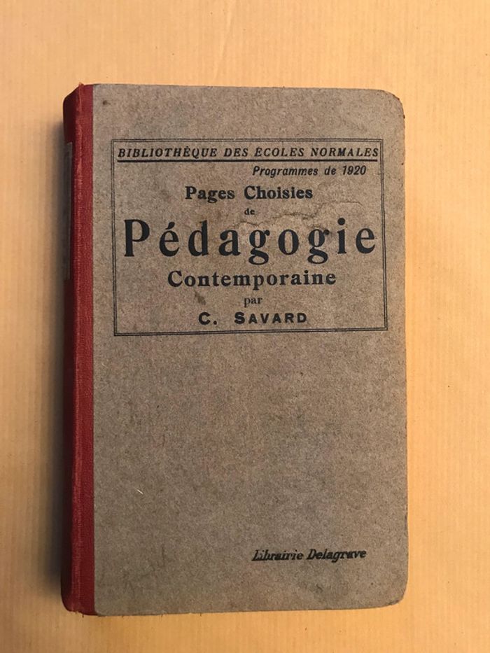 Pages choisies de Pédagogie contemporaine