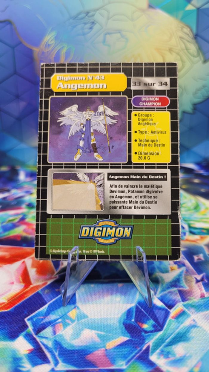 Carte Digimon Angemon 33/34 Édition Série TV 1999 - photo numéro 2