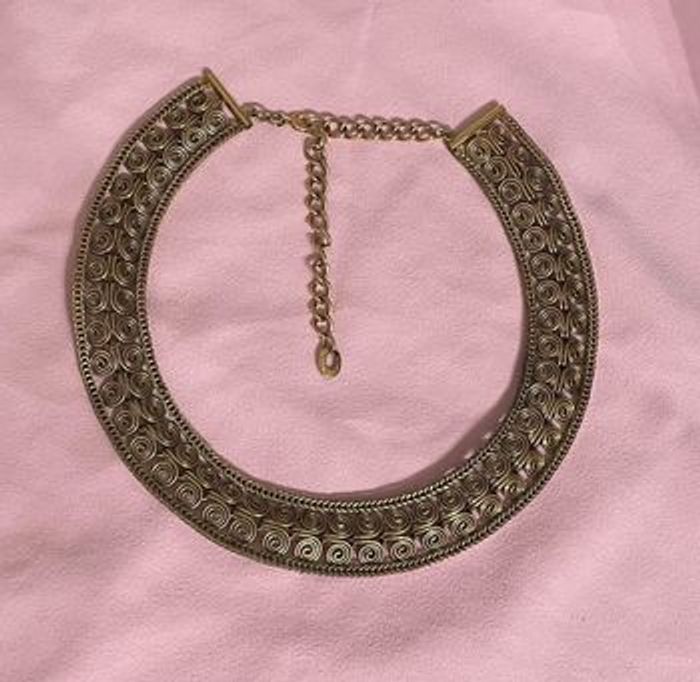Collier Sautoir Ras-du-Cou en Bronze Doré La Marque Gil D’agena France - photo numéro 5