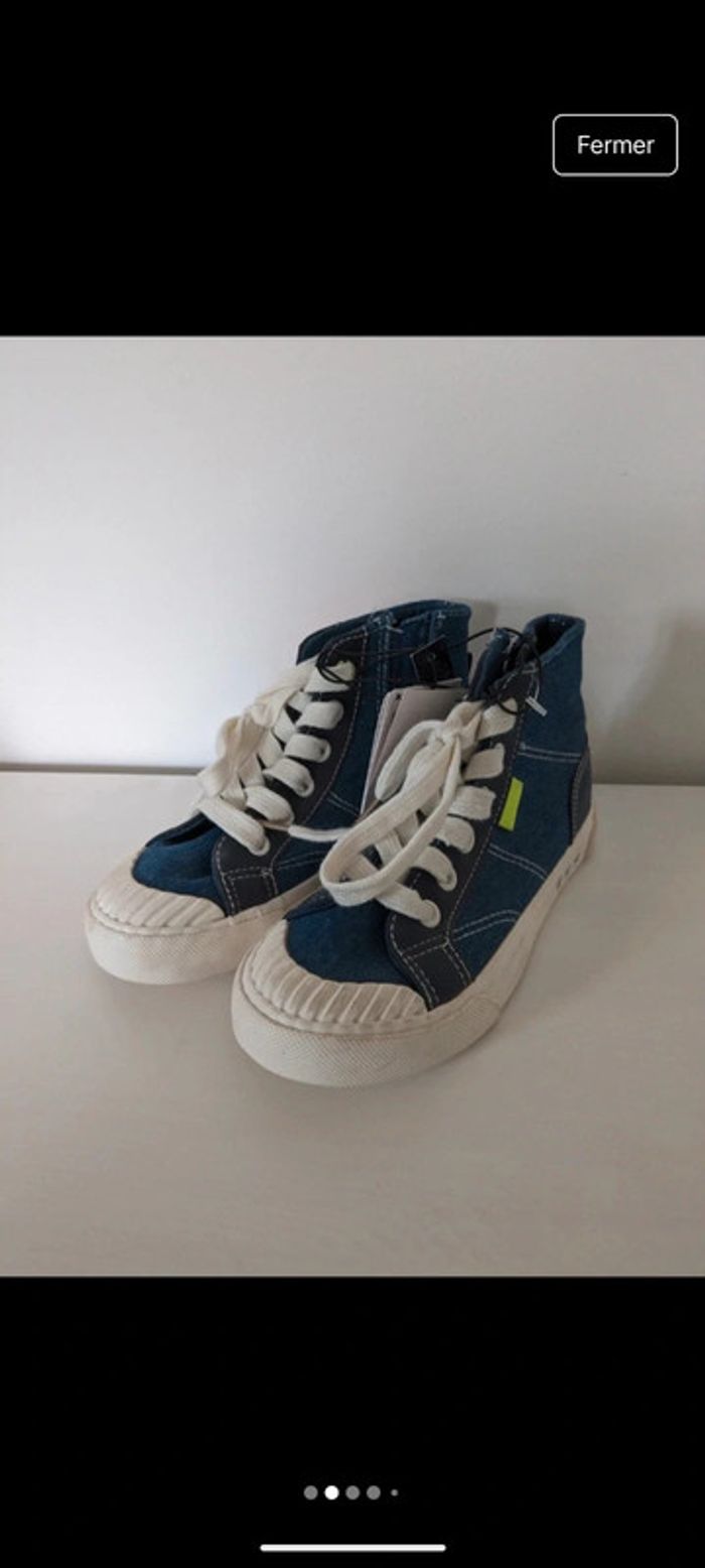Baskets montantes jean 30 Kiabi - photo numéro 2