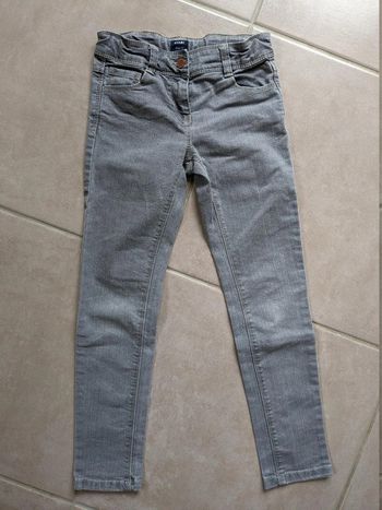 Jean fille Kiabi slim fit gris 8 ans