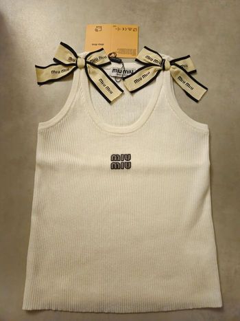 Débardeur Miu Miu noir blanc