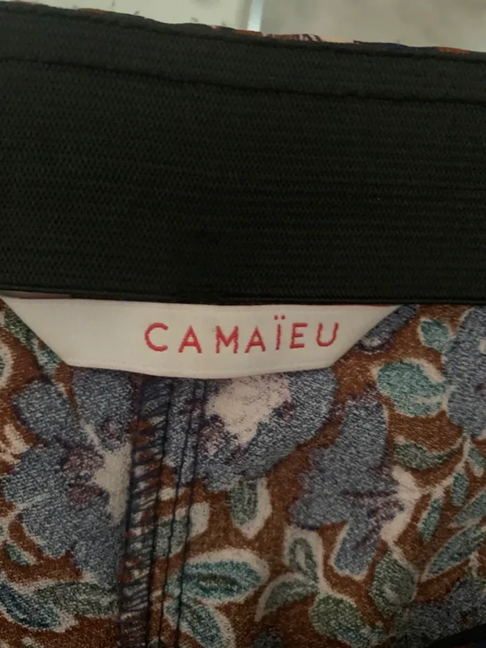 Pantalon motifs fleurs camaïeu taille 40 - photo numéro 12