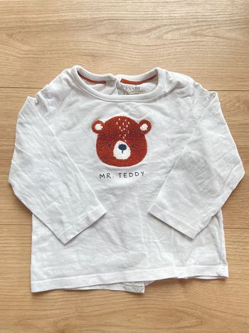 Haut manches longues ours Kiabi 12 mois