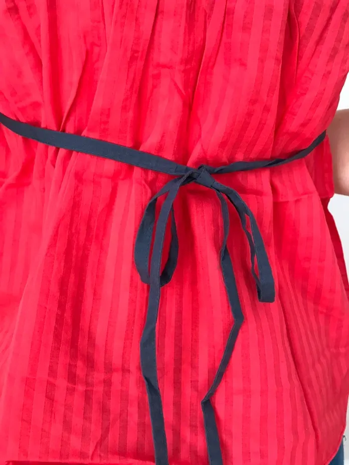 Haut féminin rouge caraco - photo numéro 4