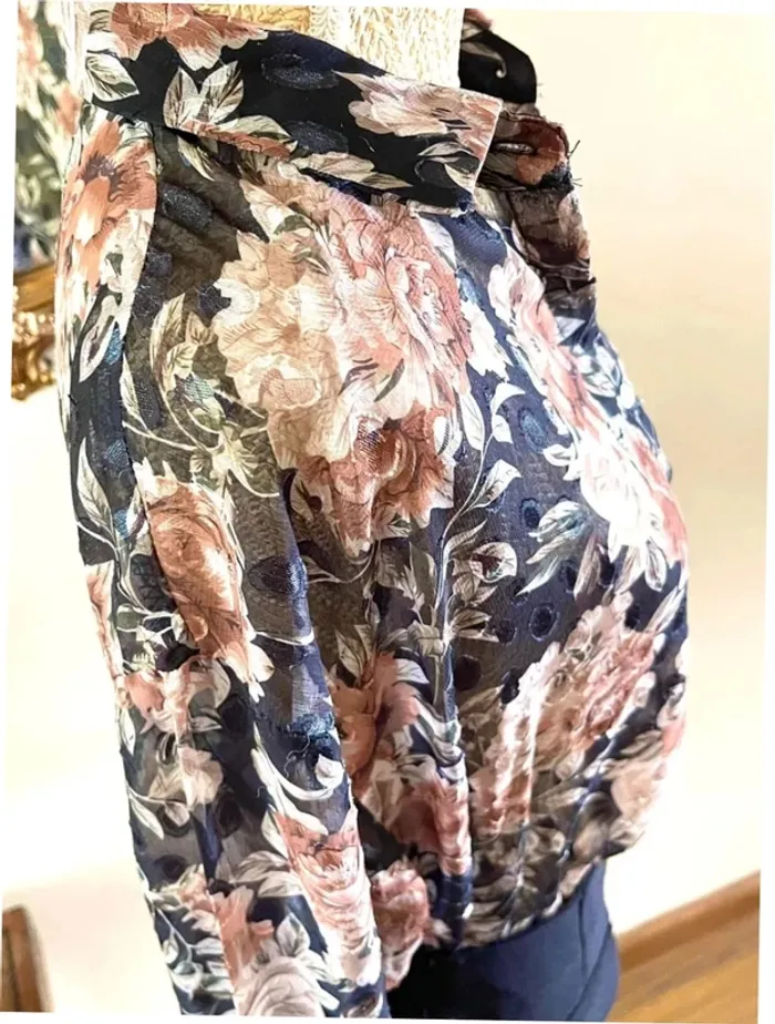 Sublime Haut manche longue Transparent Floral Sophyline taille M/L - photo numéro 8